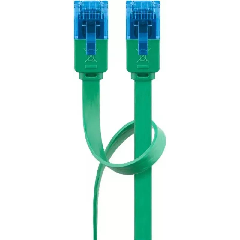 Platte patchkabel Goobay CAT 6A U/UTP groen 0,5 m