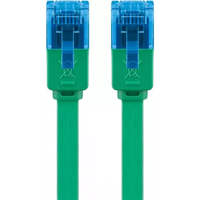 Platte patchkabel Goobay CAT 6A U/UTP groen 0,5 m