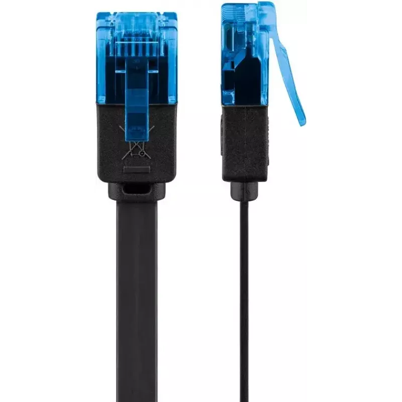 Platte patchkabel Goobay CAT 6A U/UTP 0,5 m zwart