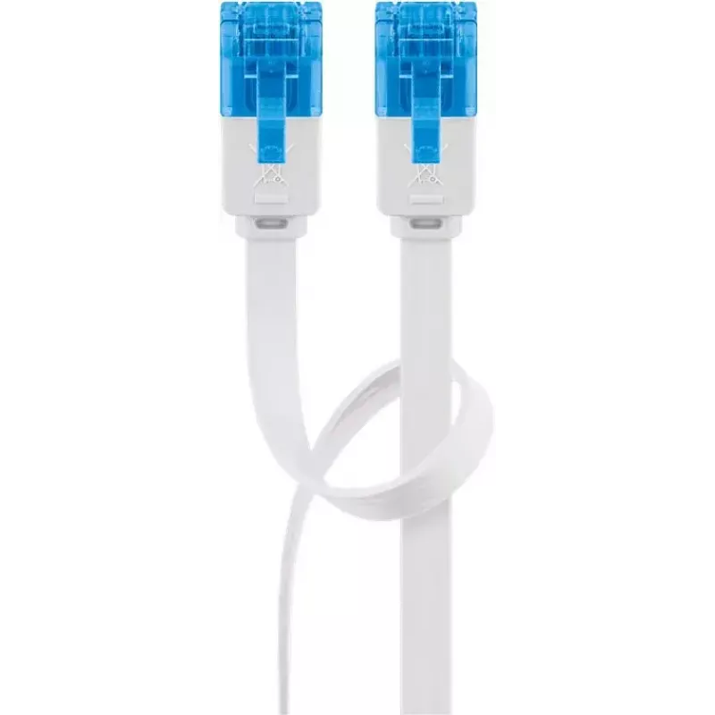 Netwerkkabel Goobay CAT 6A platte patchkabel RJ-45 Cat6a 0,5 m wit