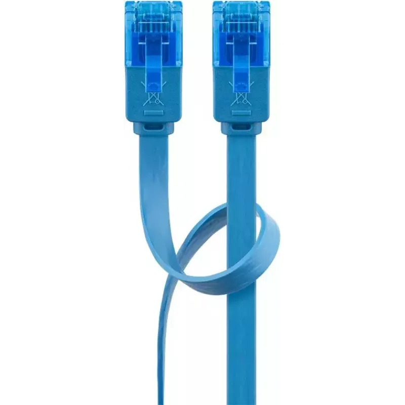 Platte patchkabel Goobay CAT 6A U/UTP blauw 1m