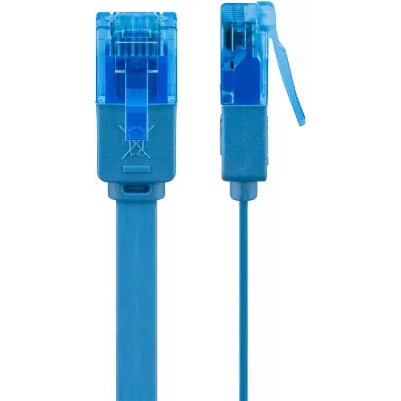 Platte patchkabel Goobay CAT 6A U/UTP blauw 1m