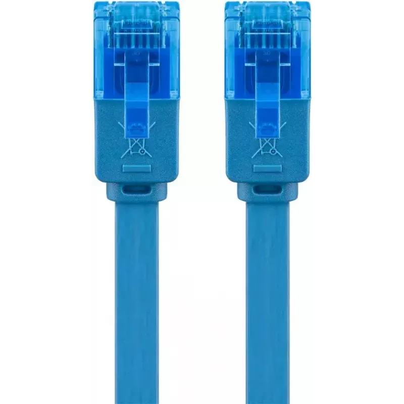 Platte patchkabel Goobay CAT 6A U/UTP blauw 1m