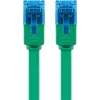 Goobay CAT 6A platte patchkabel U/UTP 1m groen RJ-45