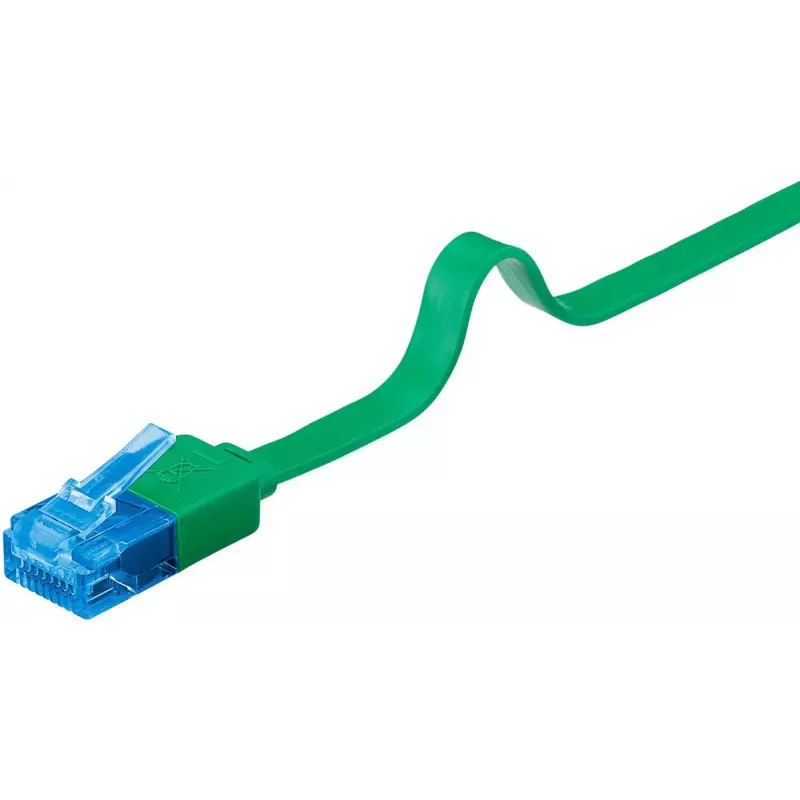 Goobay CAT 6A platte patchkabel U/UTP 1m groen RJ-45