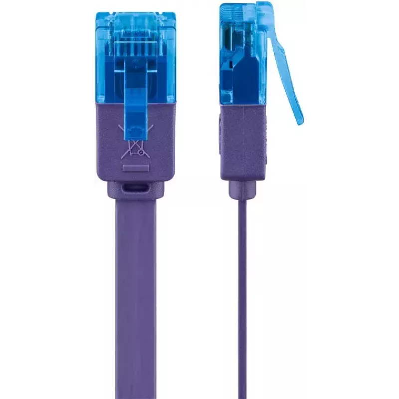 Platte patchkabel Goobay CAT 6A U/UTP violet 1m