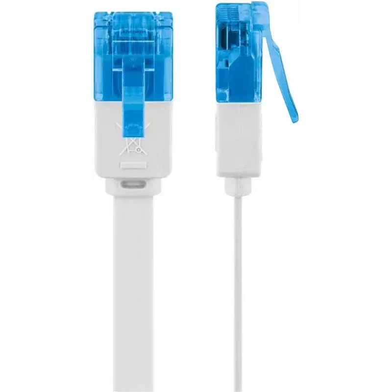 Platte patchkabel Goobay CAT 6A U/UTP wit 3m