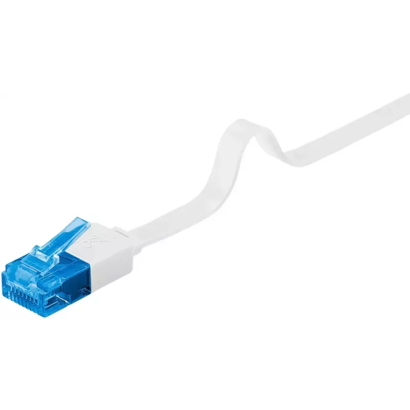 Platte patchkabel Goobay CAT 6A U/UTP wit 3m