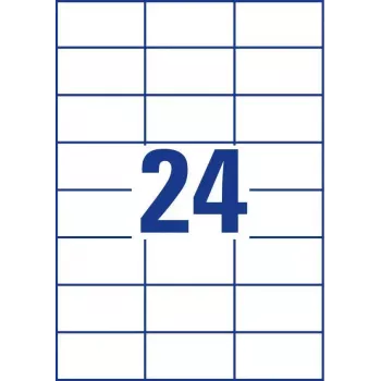 Zelfklevende etiketten Avery Zweckform 6173 rechthoekig permanent wit — 720 stuks