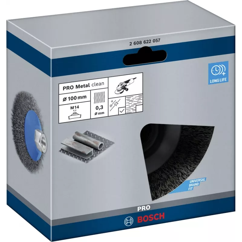 Vóórpolijstborstel Bosch Clean for Metal Tapered Brushes Crimped Wire
