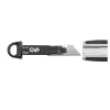 WEDO 78820 cuttermes voor linkshandigen, trapeziumvormig mes, metalen behuizing, incl. 2 mesjes, zwart/zilver