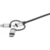 USB-kabel Renkforce RF-4600467 0,5m USB A USB C/Micro-USB B/Lightning grijs
