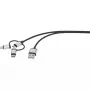 USB-kabel Renkforce RF-4600467 0,5m USB A USB C/Micro-USB B/Lightning grijs
