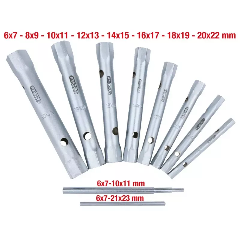 KS Tools Classic 518.0900 Pijpsleutelset, 10 stuks, 6x7-20x22 mm