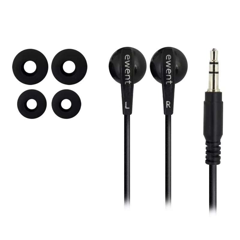 Ewent EW3584 hoofdtelefoon/headset bedraad in-ear muziek zwart