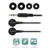 Ewent EW3584 hoofdtelefoon/headset bedraad in-ear muziek zwart