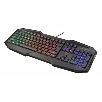 Gaming-toetsenbord Trust GXT 830-RW Avonn USB Duits zwart RGB LED