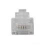 ACT RJ11 (6P/4C) modulaire stekker voor ronde kabel met soepele aders