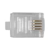 ACT RJ11 (6P/4C) modulaire stekker voor ronde kabel met soepele aders