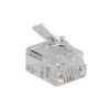 ACT RJ11 (6P/4C) modulaire stekker voor ronde kabel met soepele aders