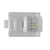 ACT RJ11 (6P/4C) modulaire stekker voor ronde kabel met soepele aders