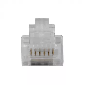 ACT RJ12 (6P/6C) modulaire stekker voor platte kabel