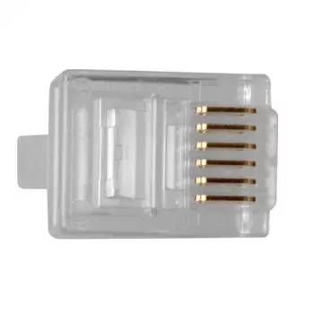 ACT RJ12 (6P/6C) modulaire stekker voor platte kabel