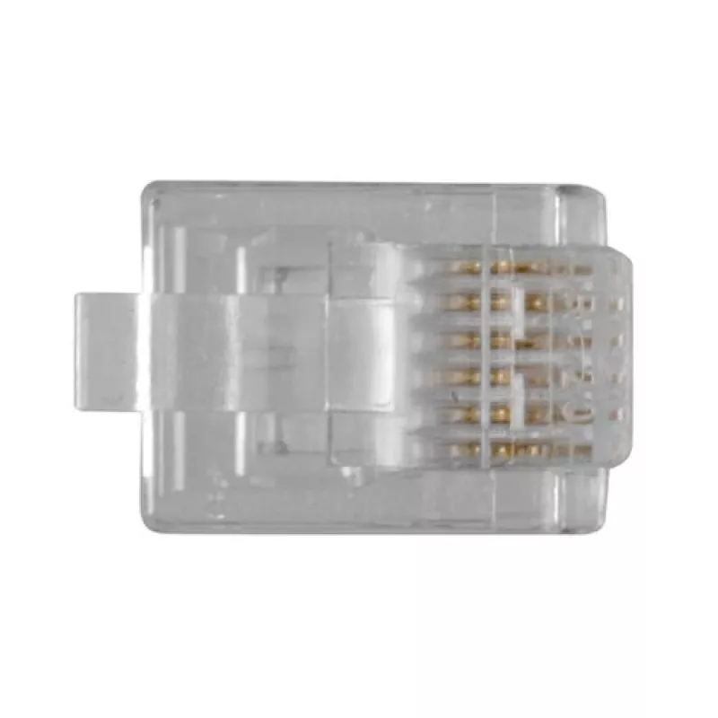 ACT RJ12 (6P/6C) modulaire stekker voor platte kabel