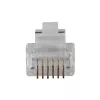 Modulaire connector Intronics RJ-12 M TD106M ACT ronde kabel massieve ader in zak 25 stuks