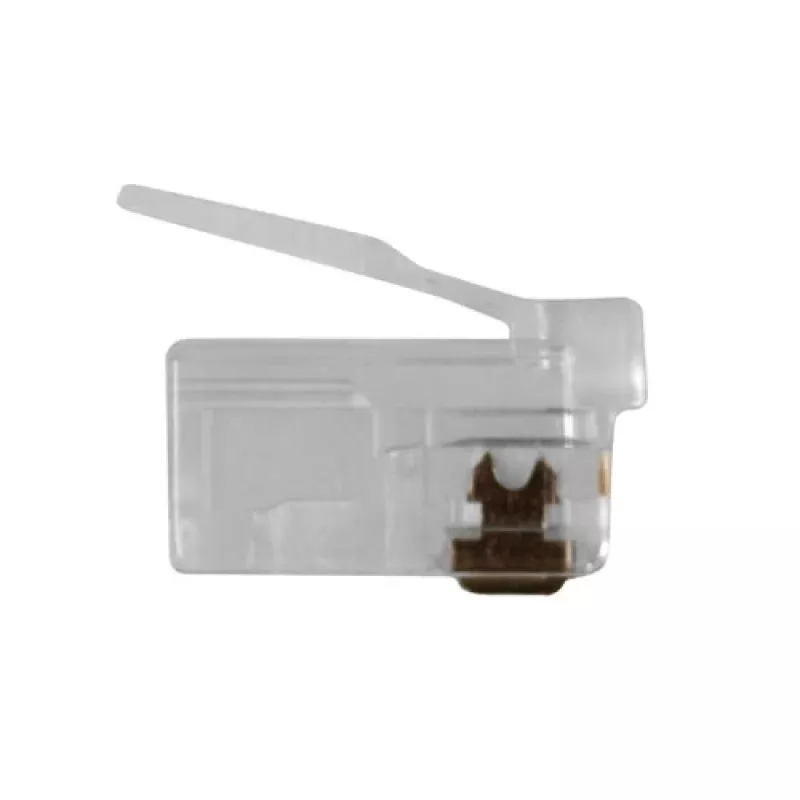 Modulaire connector Intronics RJ-12 M TD106M ACT ronde kabel massieve ader in zak 25 stuks