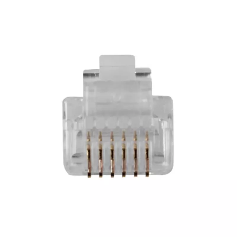 ACT RJ12 (6P/6C) modulaire connector voor ronde kabel met soepele aders