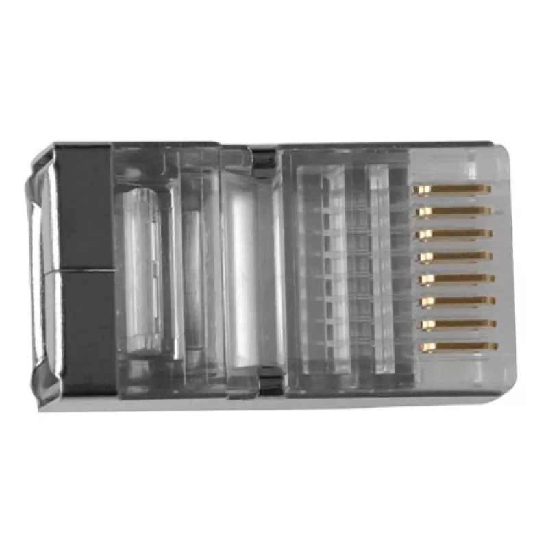 ACT RJ45 (8P/8C) afgeschermde modulaire connector voor ronde kabel met soepele aders