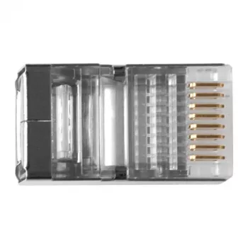 ACT RJ45 (8P/8C) afgeschermde modulaire connector voor ronde kabel met massieve aders