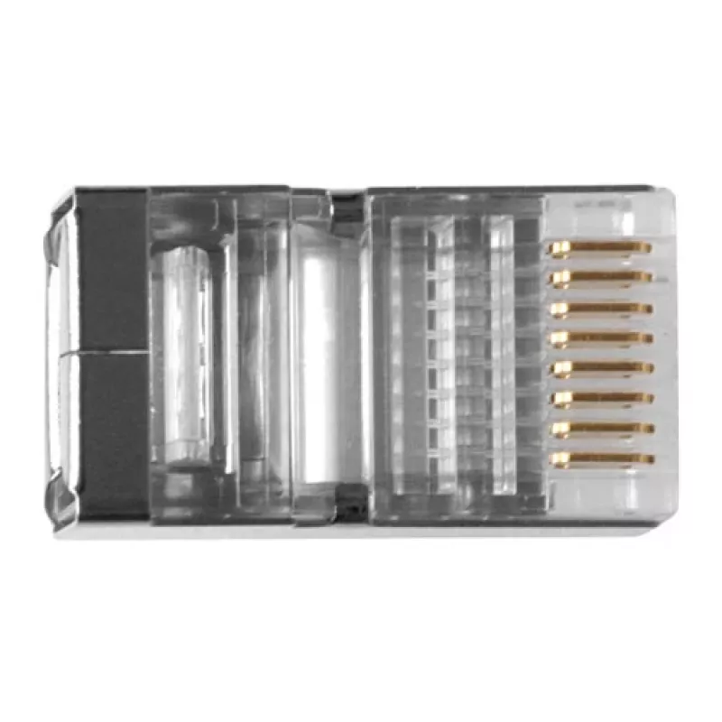 ACT RJ45 (8P/8C) afgeschermde modulaire connector voor ronde kabel met massieve aders