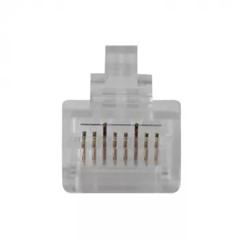 ACT RJ45 (8P/8C) CAT6 modulaire connector voor ronde kabel met massieve of flexibele aders
