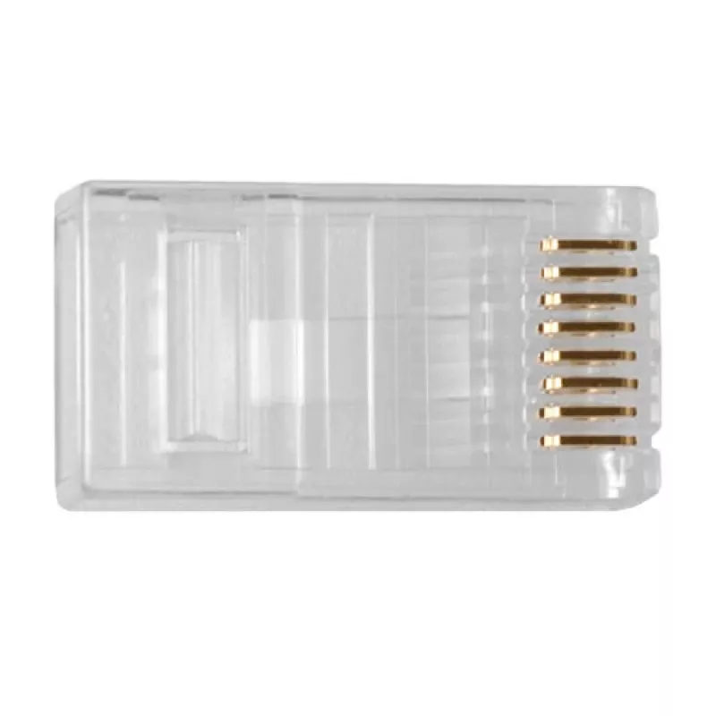 ACT RJ45 (8P/8C) CAT6 modulaire connector voor ronde kabel met massieve of flexibele aders