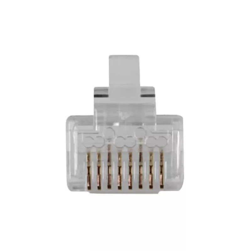 ACT RJ45 (8P/8C) CAT6 modulaire connector voor ronde kabel met massieve of flexibele aders