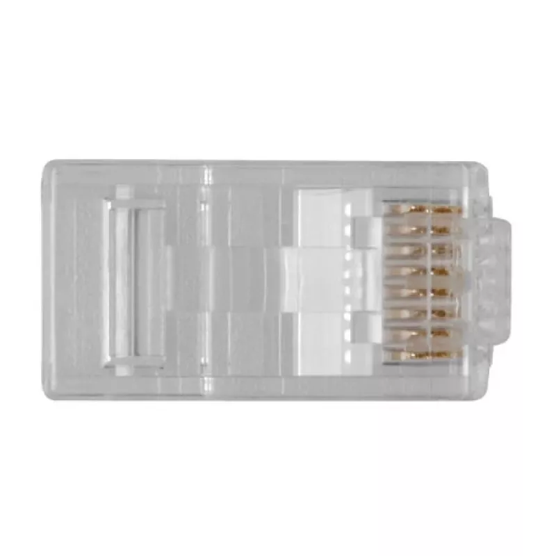 ACT RJ45 (8P/8C) CAT6 modulaire connector voor ronde kabel met massieve of flexibele aders