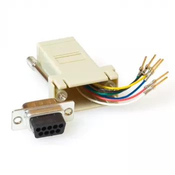 ACT monteerbare hoogwaardige adapter RJ-45-bus naar 9-polige D-Sub-stekker