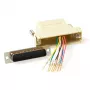 Monteerbare zware adapter RJ-45-bus naar 25-polige D-Sub-bus ACT TD25F8