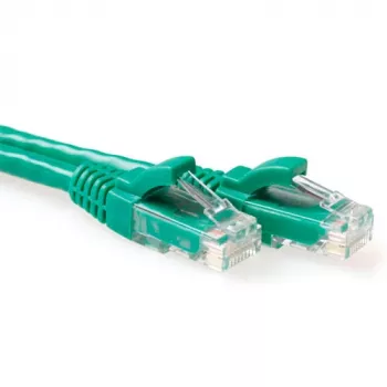 ACT groen 3 meter U/UTP CAT6A patchkabel, zonder vergrendeling, met RJ45-stekkers
