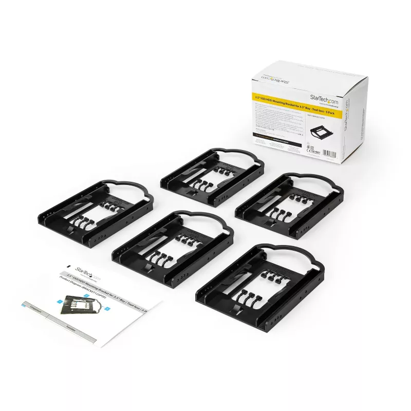 StarTech.com 5-pack – 2,5 inch SSD/HDD-montagebeugel voor 3,5 inch inbouwvak