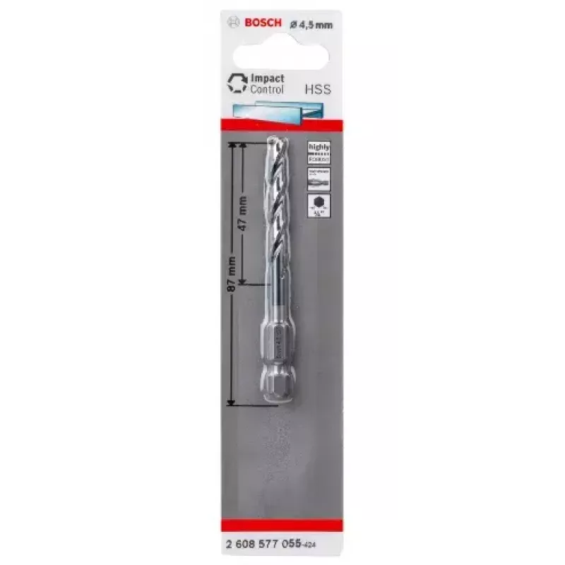 Spiraalboor Bosch HSS 4,5 mm
