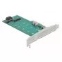 Uitbreidingskaart DeLOCK PCI Express x4 naar M.2 Key B + M - low-profile