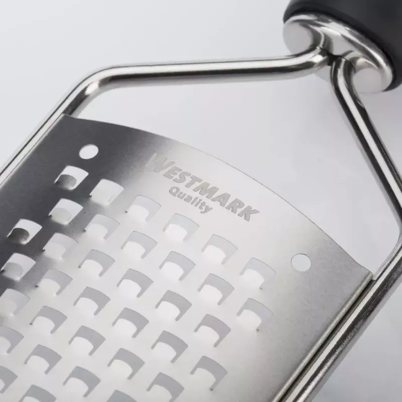 Westmark Technicus-Square 14122270 platte rasp, roestvrij staal/TPE, ophanglus, 65 mm, zwart