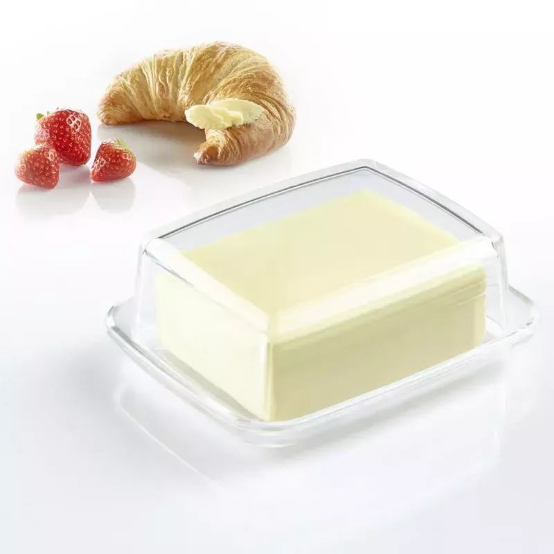 Boterdoos Westmark 20852260, rechthoekig glas, 143×118×55 mm, transparant