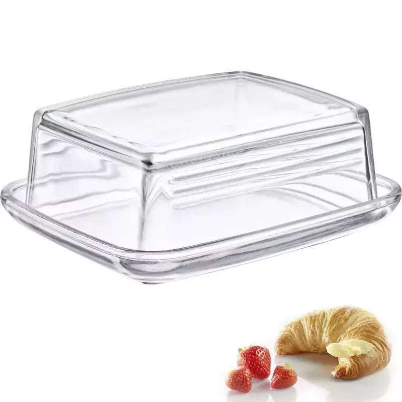Boterdoos Westmark 20852260, rechthoekig glas, 143×118×55 mm, transparant