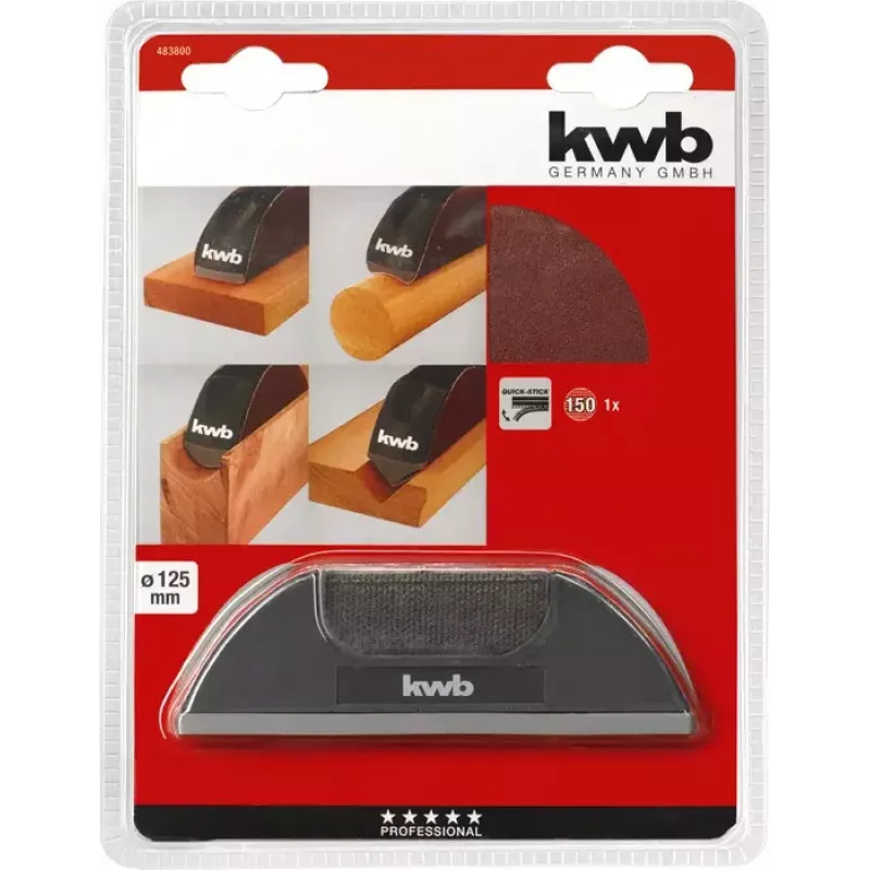 Schuurplaat KWB 483800 Handmatige schuuraccessoireset P150 1 st.