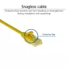 ACT Geel 7 meter LSZH U/UTP CAT6 datacenter slimline patchkabel met klikbescherming en RJ45-stekkers