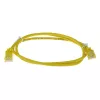 ACT Geel 10 meter LSZH U/UTP CAT6 datacenter slimline patchkabel zonder vergrendeling met RJ45-stekkers